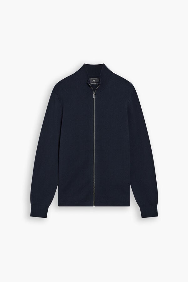 Dockers Casaco de malha com fecho-éclair Azul