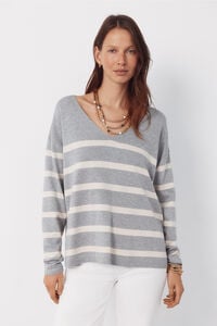 Cortefiel Camisola de malha decote bico