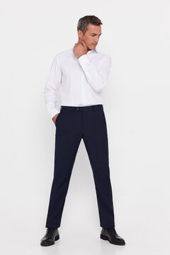 Cortefiel Navy blue slim fit trousers Navy