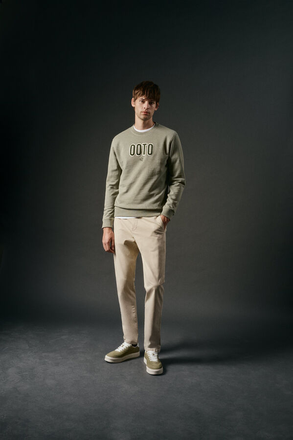 OOTO Calças chino slim Tostado