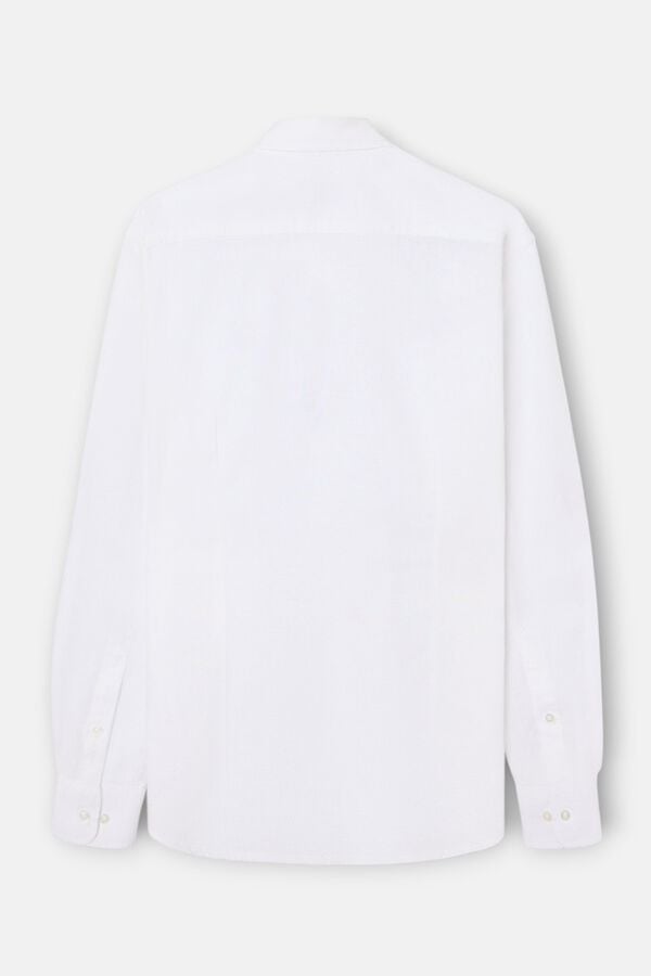 Silbon Camisa sport em linho Branco