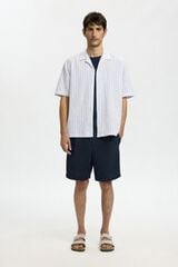 Selected Linen short trousers Navy