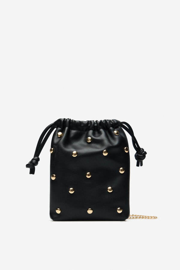 Cortefiel Mobile phone holder bag tacks Black