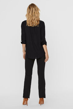 Cortefiel Shirt with pockets Black