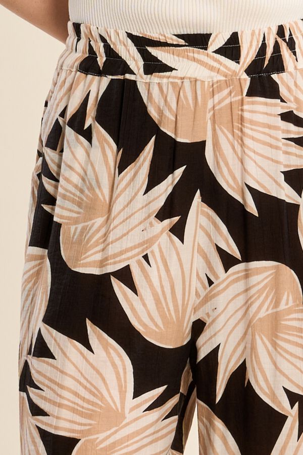 Molly Bracken Cal&ccedil;a comprida de mulher estampada Preto