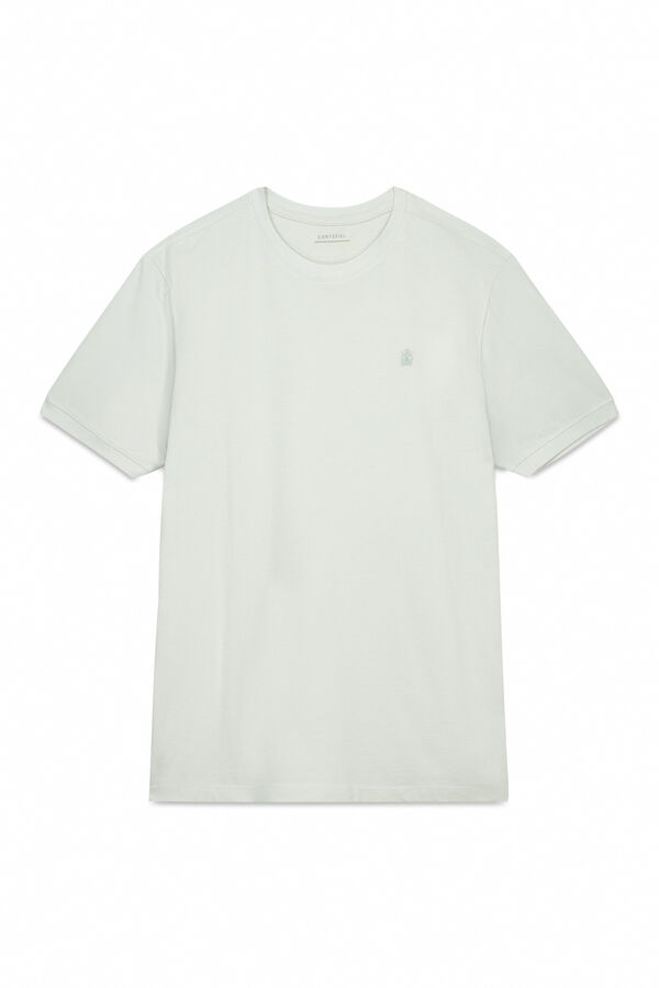 Cortefiel Basic piqué t-shirt Kaki