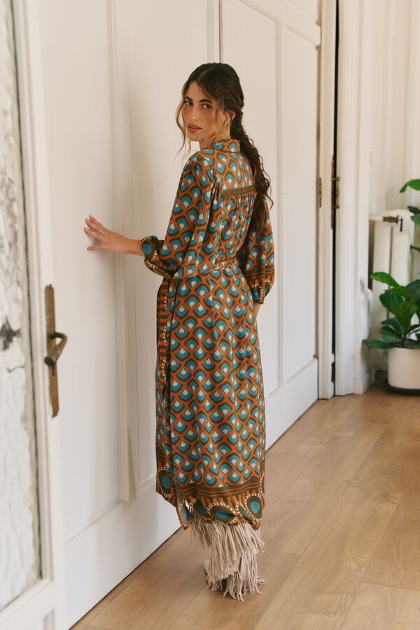 Jaase Vestido midi Whitney Multicolorido