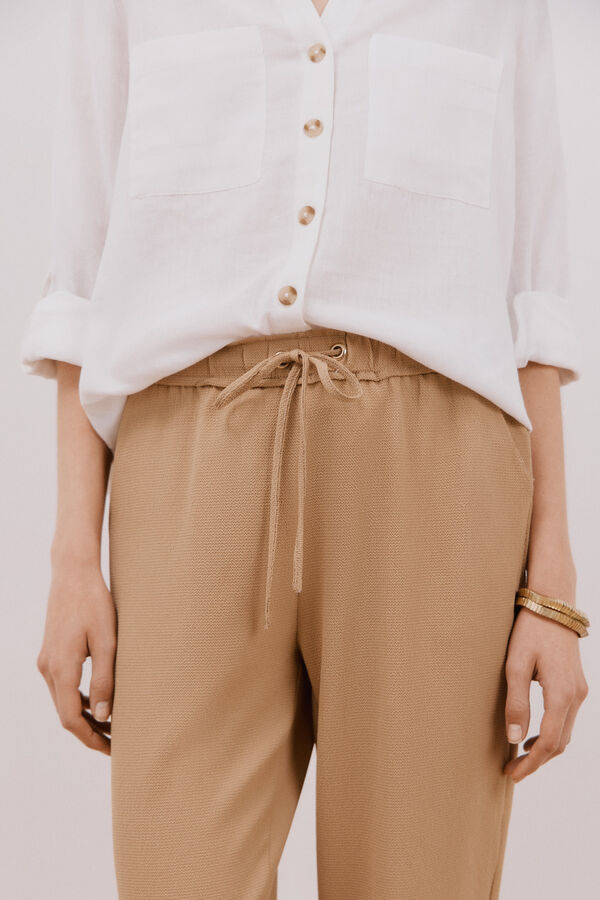 Cortefiel Very fluid pants Nude