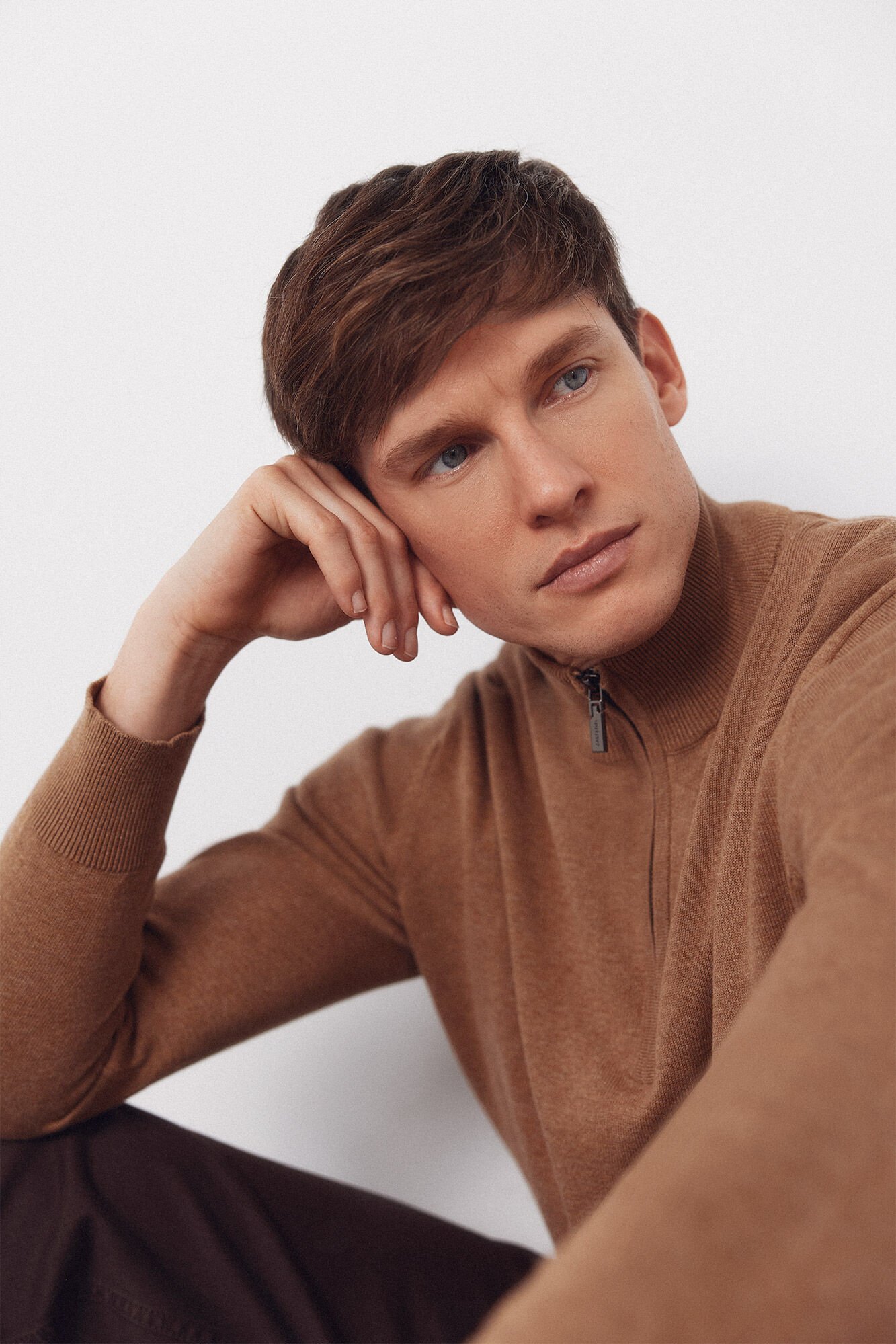 Cortefiel Cotton high neck sweater 