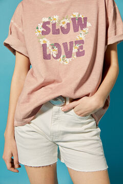 Cortefiel Camiseta print Lilac