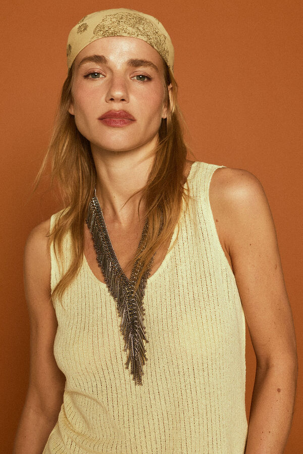 Slowlove Collar cascadas cadena Gris