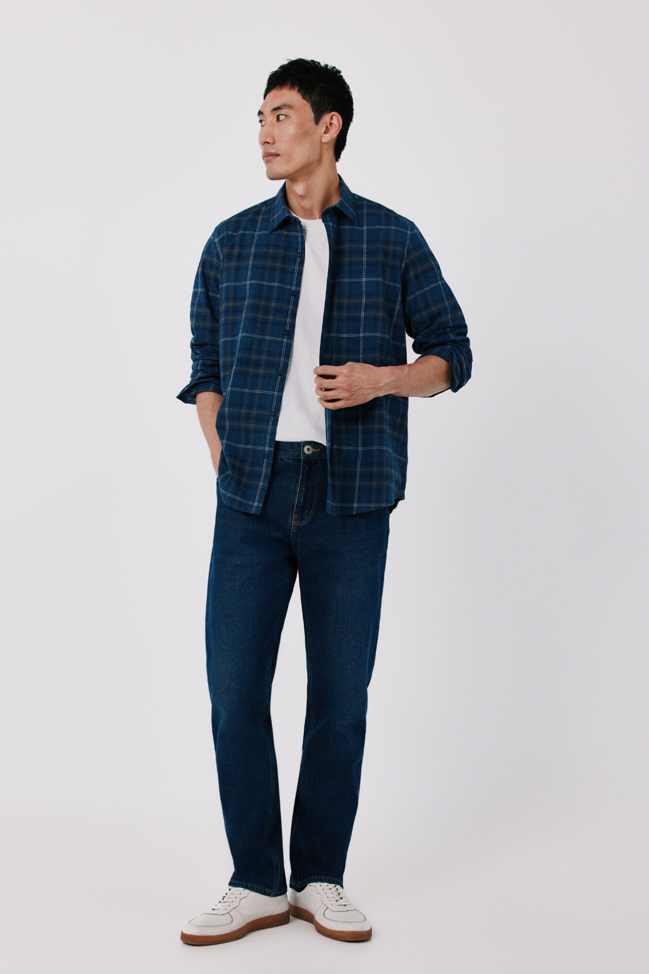 Cortefiel Cotton plaid shirt