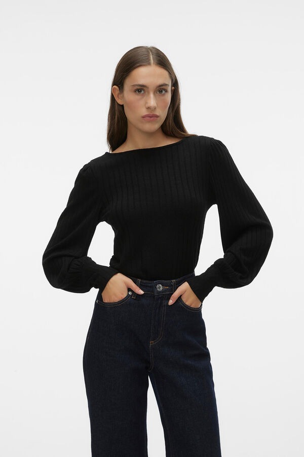 Vero Moda Long-sleeved top Black