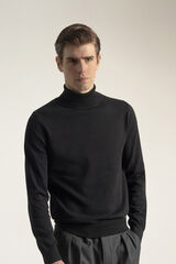 PuroEGO Camisola gola alta algod&atilde;o Preto