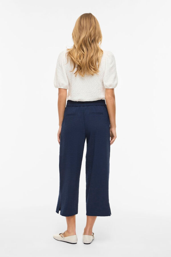 Vila Women's wide 7/8 trousers Navy