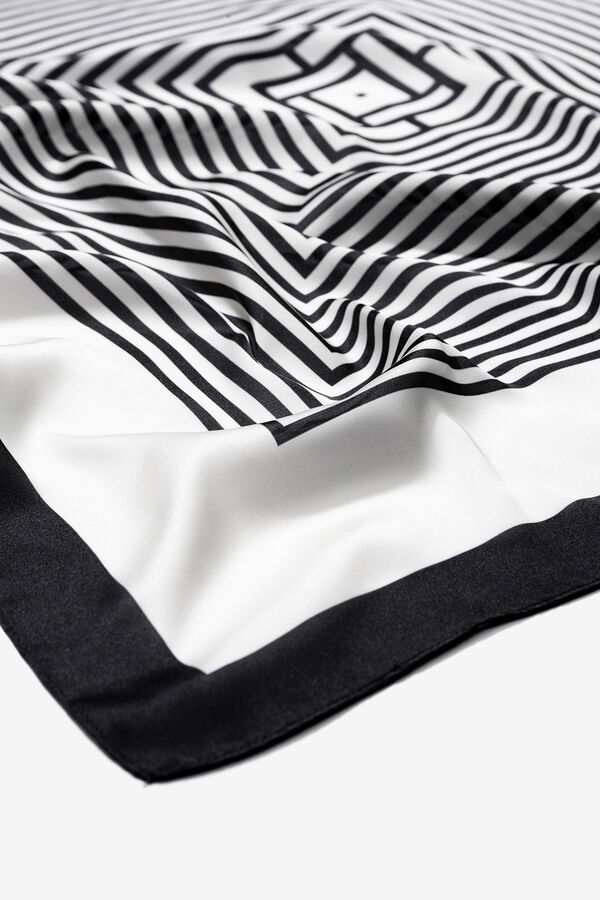 Vilanova Bandana Estampado Geom&eacute;trico Negro