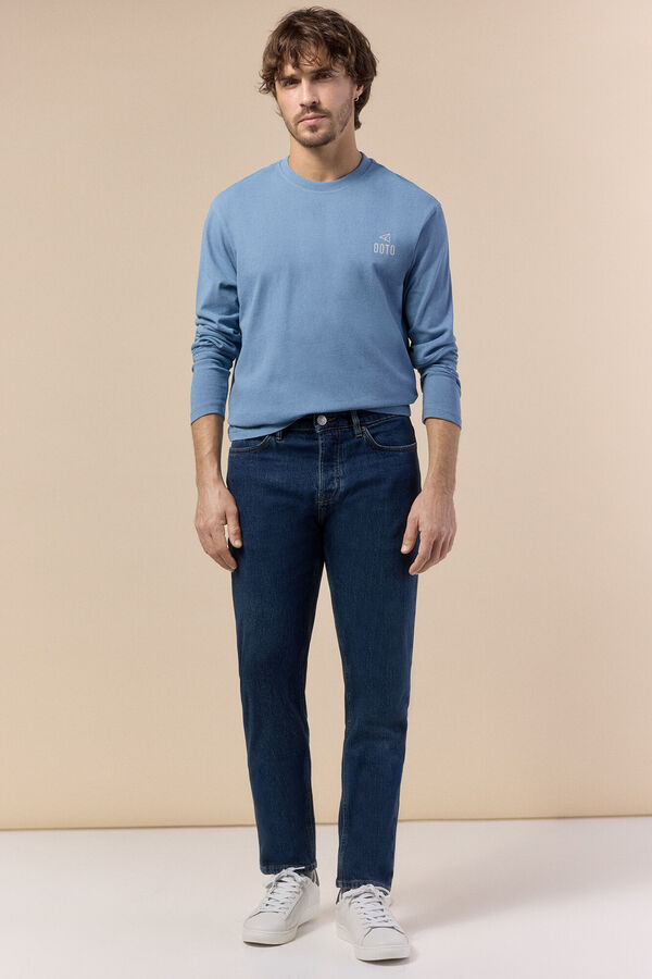 OOTO Long sleeve basic T-shirt Blue