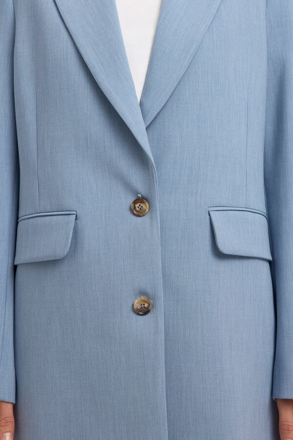 Selected Blazer de fato fit descontra&iacute;do Azul