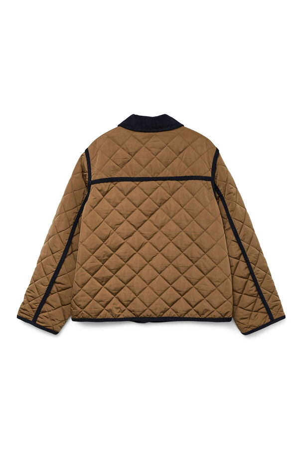 Vero Moda Casaco curta acolchoada com contraste Castanho