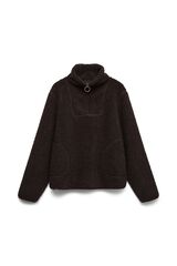 Vero Moda Curve Casaco efeito borrego Castanho