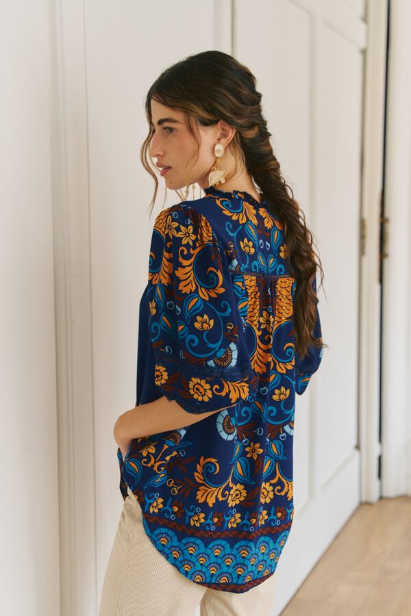 Jaase Blusa gola mao Azul