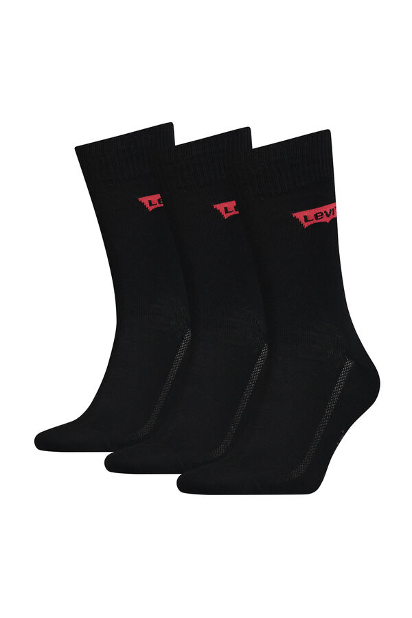 Cortefiel Unisex logo calf-length Levi’s® socks pack Black