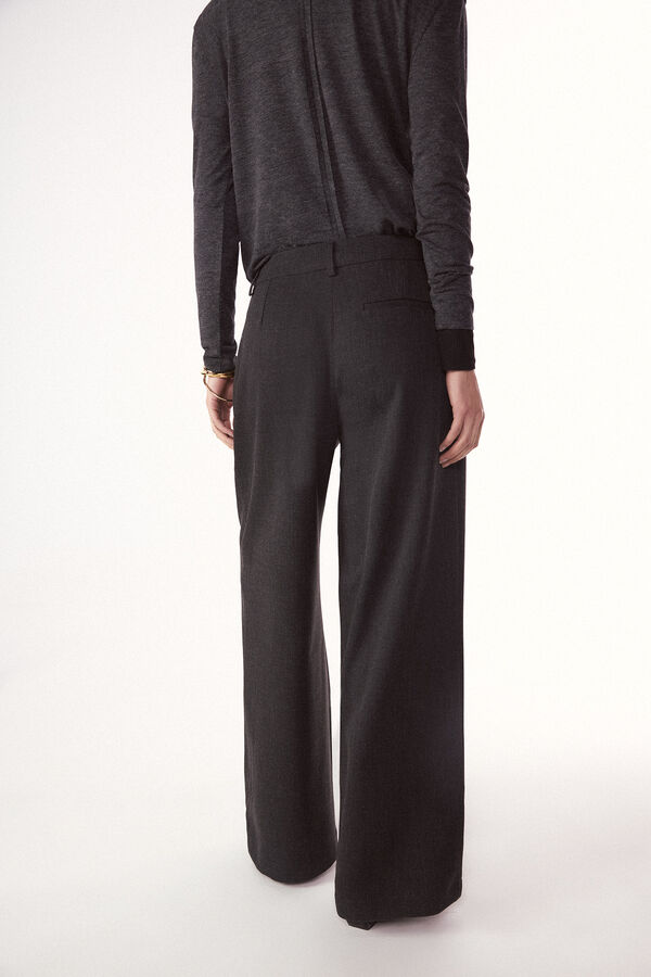 Slowlove Pantal&oacute;n pinzas recto Cinzento