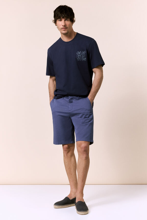 OOTO T-shirt gr&aacute;fica lavada Azul