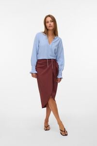 Vero Moda Saia midi com detalhe de la&ccedil;ada