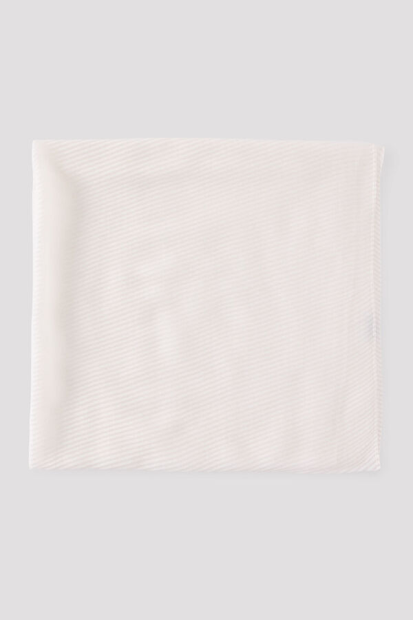Cortefiel Pleated glitter scarf Ivory