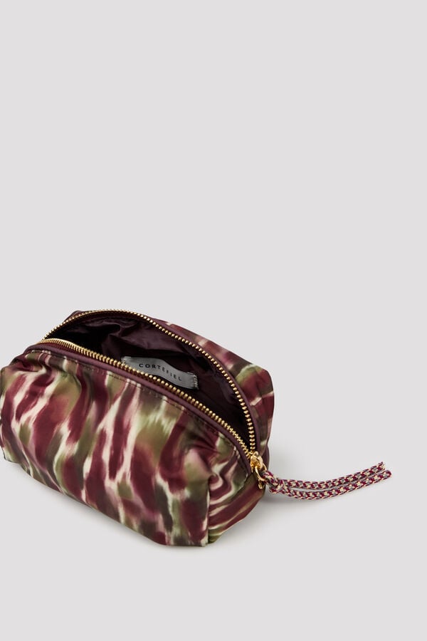 Cortefiel Printed mini vanity case Printed brown