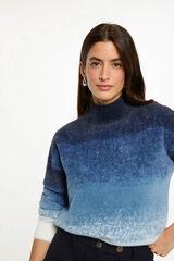 Morgan Jersey con cuello alto Estampado azul