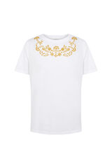 Cortefiel Camiseta com bordado posicional Dourado
