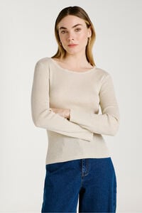 Vila Top de malha reversível com lurex