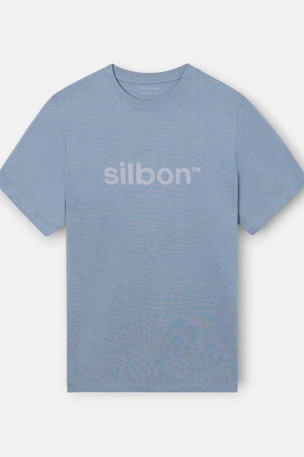 Silbon Flock T-shirt SILBON Blue