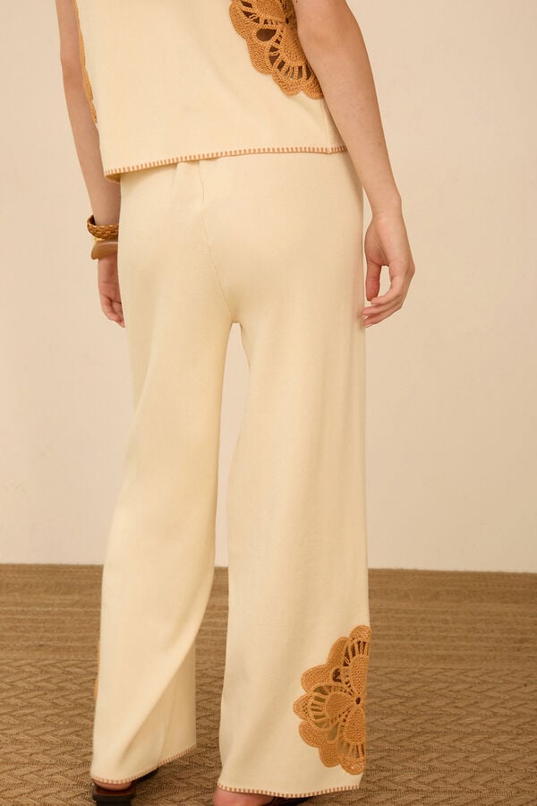 Meisie Jersey-knit trousers Beige