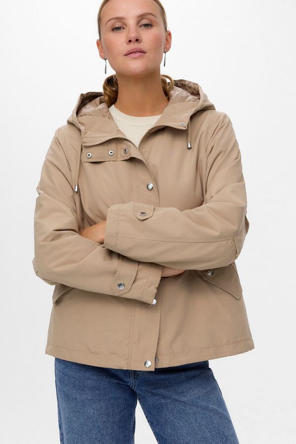 Vero Moda Blus&atilde;o leve com capuz Castanho