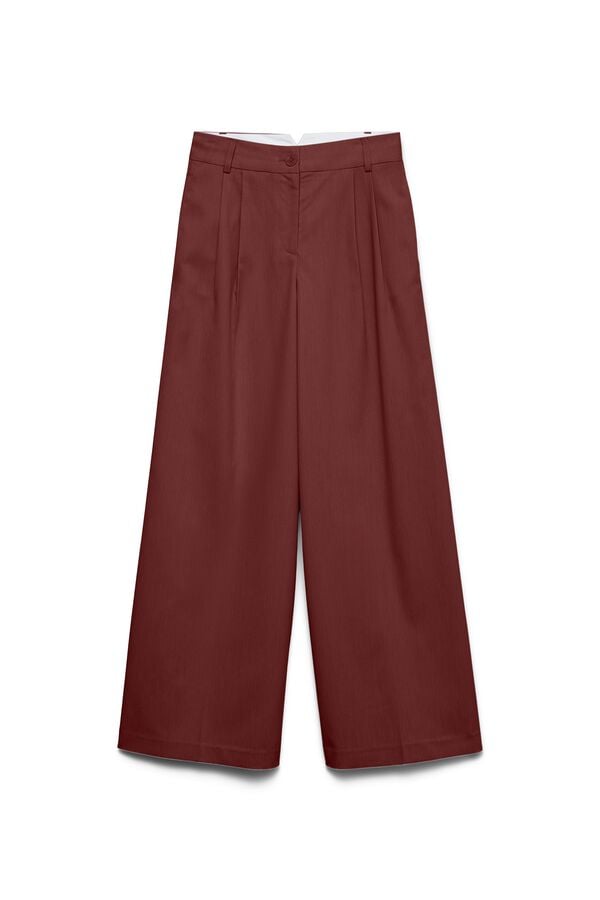 Vero Moda Tailored long trousers Brown