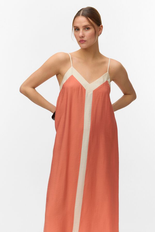 Vero Moda Adjustable strap long dress Orange