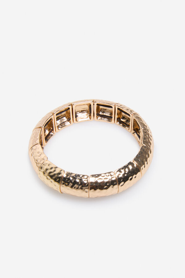 Cortefiel Hammered elastic bracelet Gold