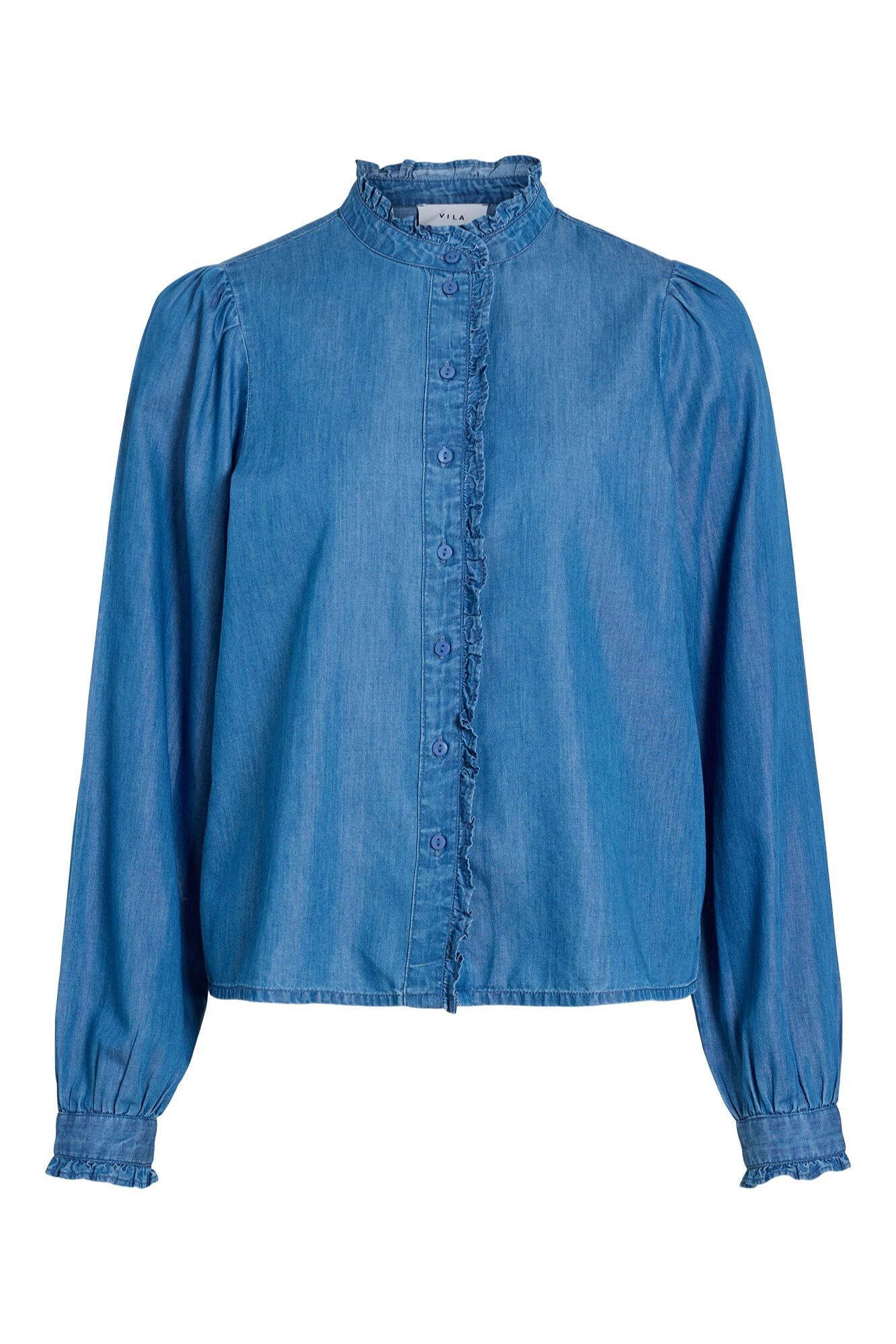 Vila Denim ruffle blouse