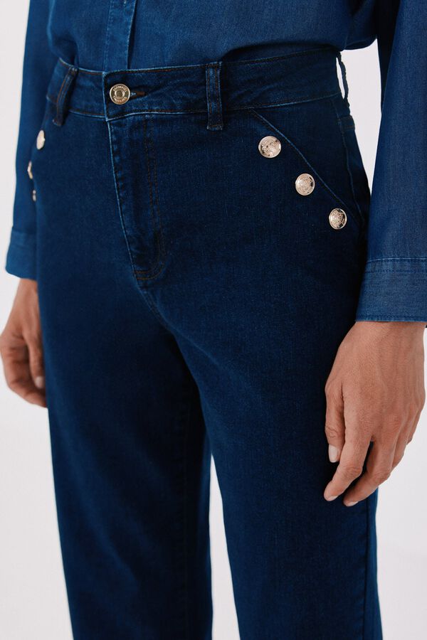 Cortefiel Jeans Botones Azul