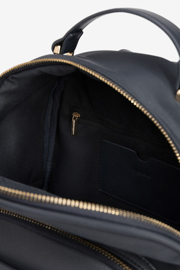 Vilanova Mochila com efeito de couro Azul