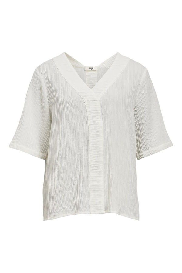 Object Top estruturado com decote em bico Branco