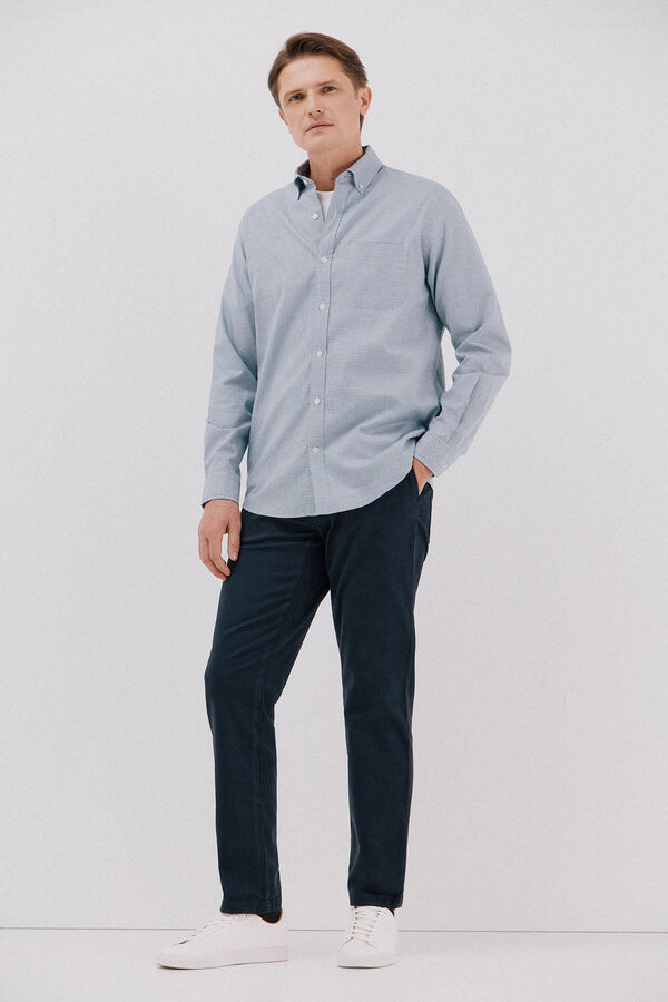 Cortefiel Washed chinos pants Navy