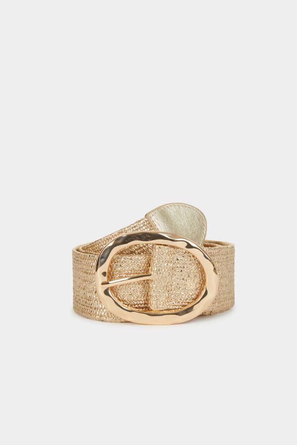 Morgan Cinto largo de palha Dourado