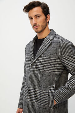 Cortefiel Men's sustainable wool coat Black