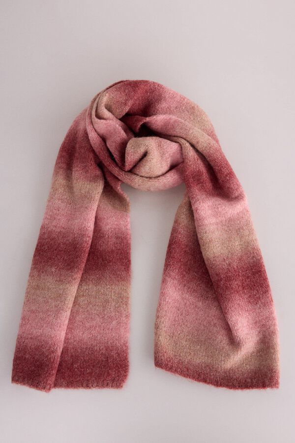 Slowlove Bufanda gruesa rayas Rosa