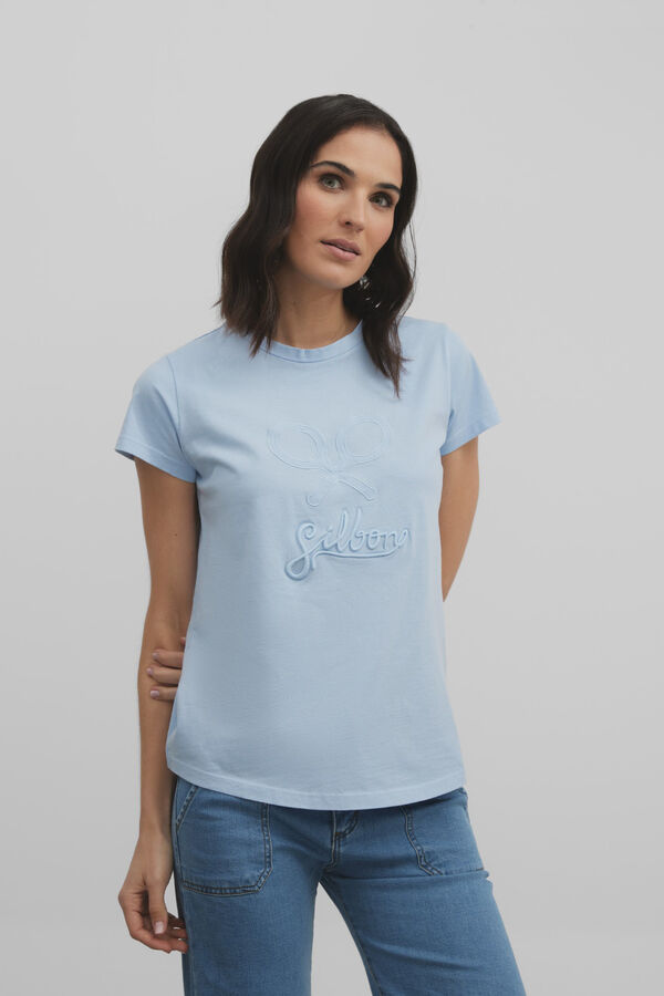 Cortefiel T-shirt woman clássica  Azul