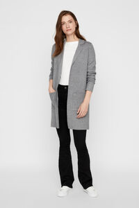 Cortefiel Women's fine coat with long sleeves Grey